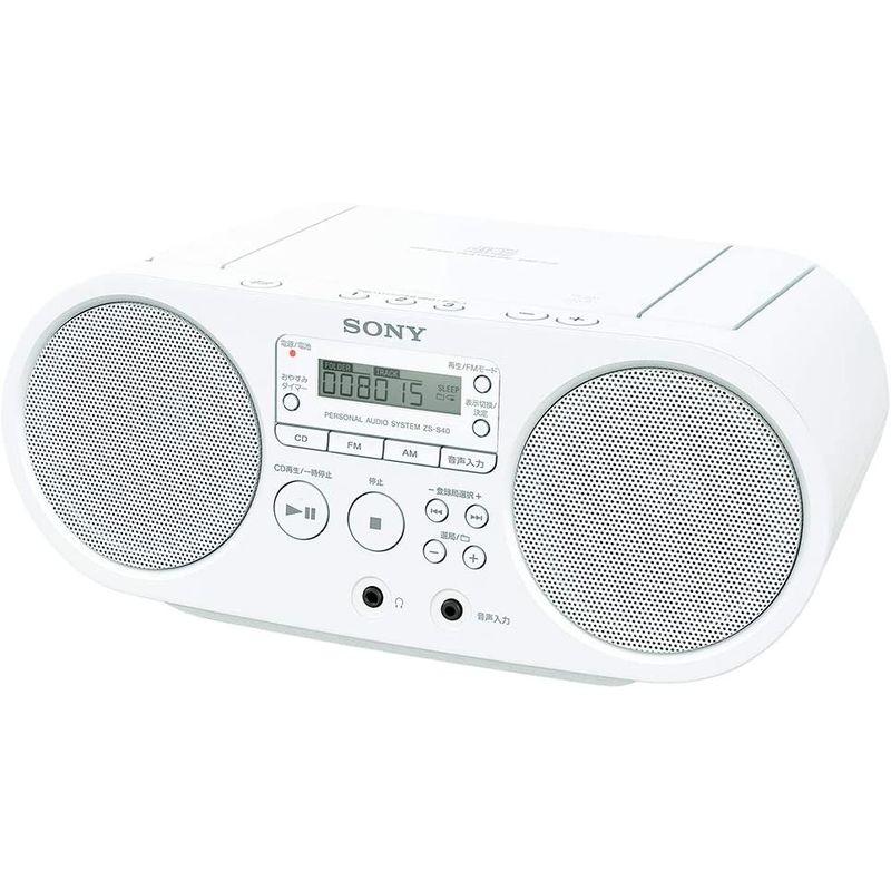 [大特価] ソニー CDラジオ ZS-S40 : FM/AM/ワイドFM対応 ホワイト ZS-S40 W 【2438786852】(12394円)