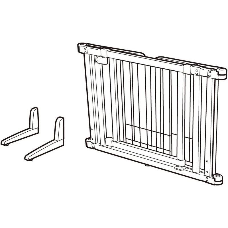 リッチェル ペット用 木製おくだけドア付ゲート S ブラウン S サイズ サイズ ペット用 木製おくだけドア付ゲート ブラウン