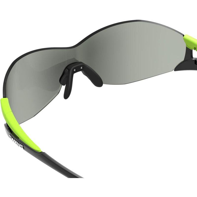 SWANS(スワンズ) スポーツ サングラス ソウ2 ミラーレンズモデル SOU2-0702 LG ライムグリーン×ブラック/シルバーミラー スワンズ スポーツ サングラス ソウ2 ミラーレンズモデル SOU2 LG ライムグリーン×ブラック/シルバーミラー サイズ