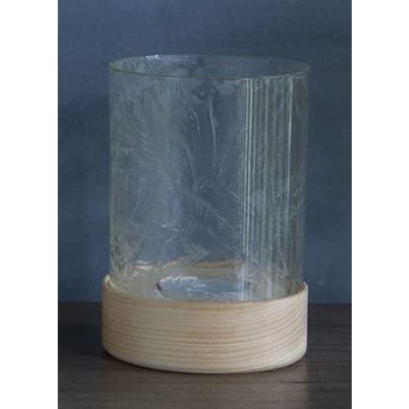 廣田硝子 置物・オブジェ 古代色 径8×高さ9.5cm 義山百景 キャンドルスタンド 膠硝子 結霜 GY-3 径8×高さ9 5cm 置物 オブジェ 古代色 義山百景 キャンドルスタンド 膠硝子 結霜 GY サイズ
