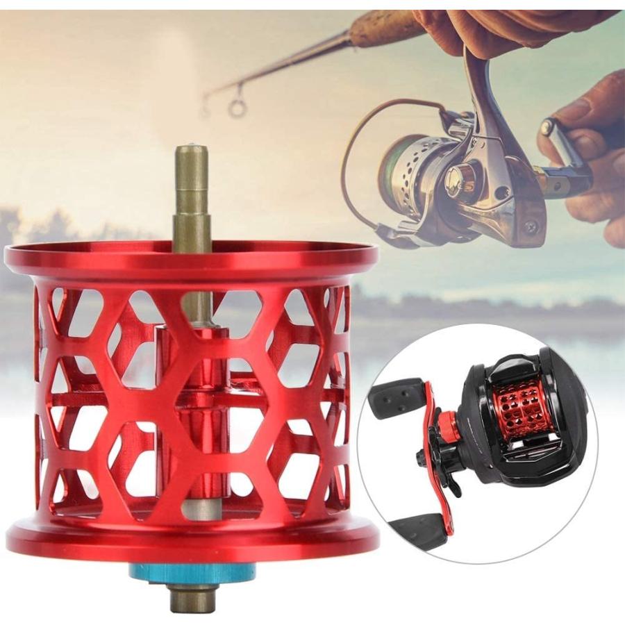 高い品質 ラウンドベアリングスプール 防錆赤 黒丈夫で耐久性のある釣りラウンドスプール 野生の釣りのための海釣り Red 即納 最大半額 Kanz Sci3ntist Com