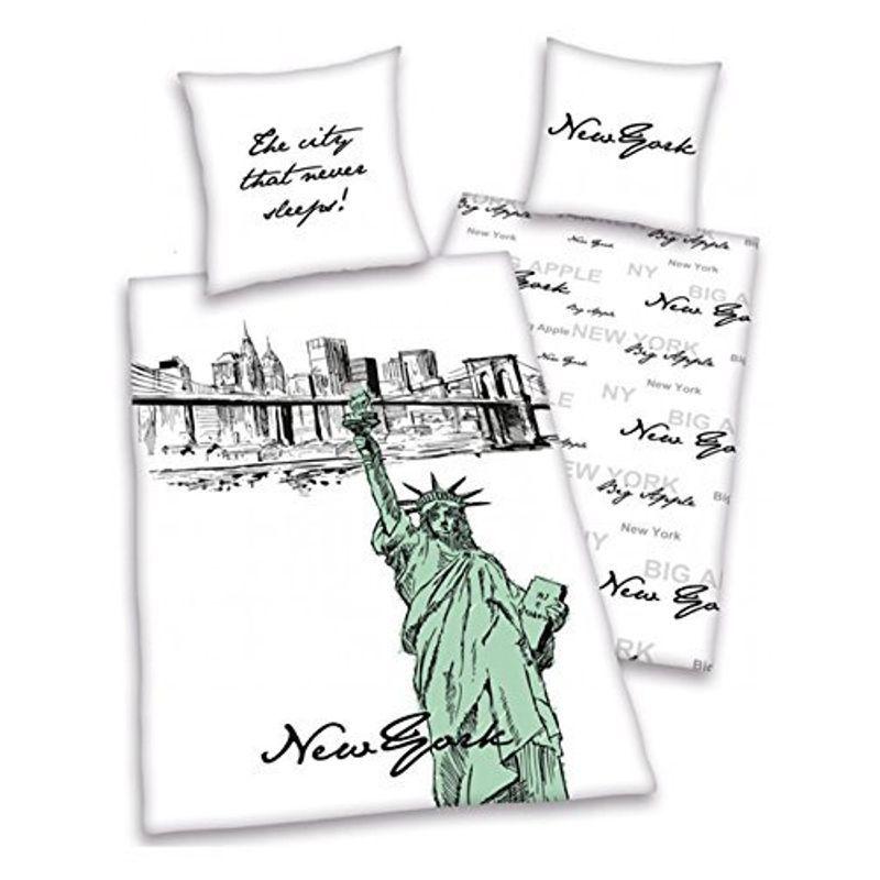 当店在庫してます！ 枕カバー + 布団カバー 自由の女神 ニューヨークシティ セット 並行輸入品 3149 シングル カバー、シーツセット