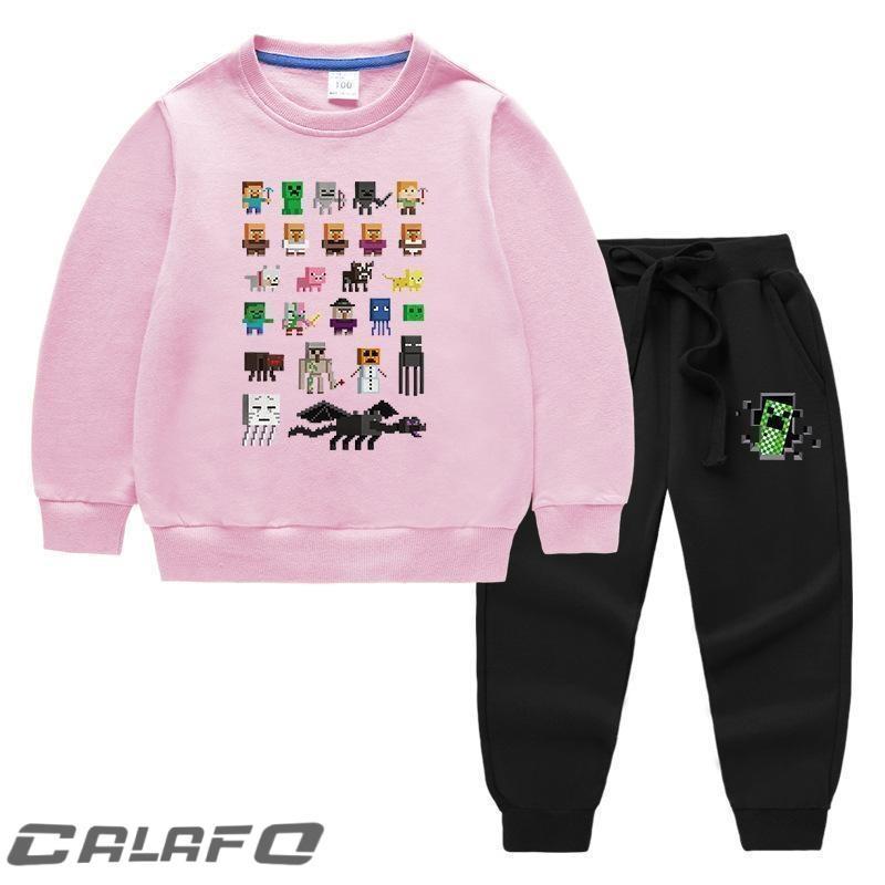 子供服 セットアップ 男の子 女の子 MINECRAFT マインクラフト 長袖 春秋 上下セット キッズ ジュニア Tシャツ パンツ 長ズボン 可愛い おしゃれ 小学生 | ブランド登録なし | 05