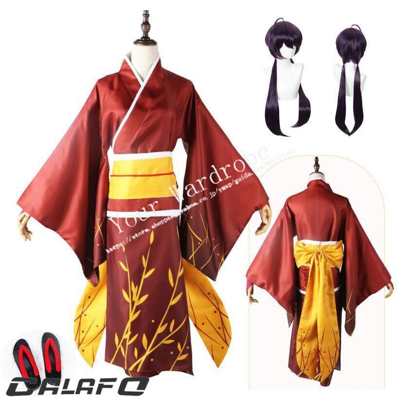 文豪ストレイドッグス 風 泉 鏡花コスプレ 衣装 ウィッグ靴 着物 和服