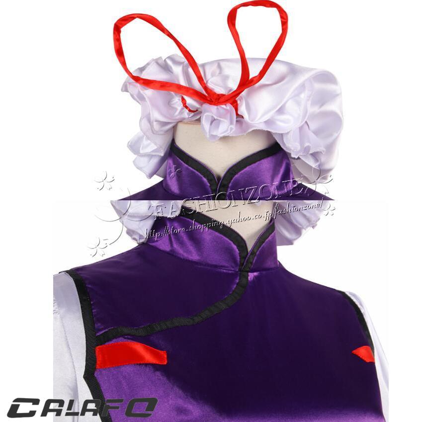 東方Project 風 八雲紫 コスプレ衣装 ウィッグ 靴 コスプレコスチューム 変装 演出服 cosplay 変装 仮装の画像