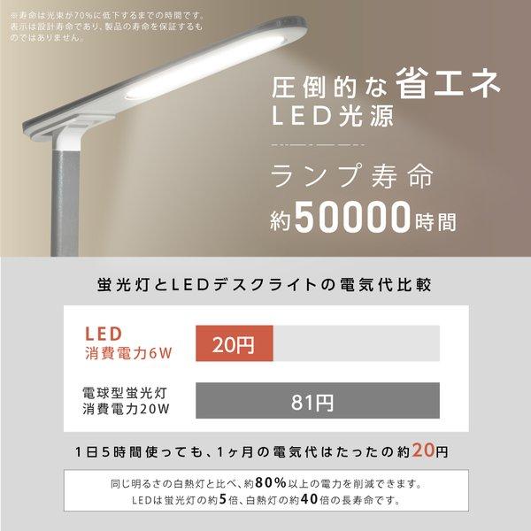 あすつく ワイヤレス充電対応 LED デスクライト Qi対応 タッチパネル 折りたたみ おしゃれ スタンドライト テーブルライト 卓上ライト ldl-j380｜hidemasa-store｜12