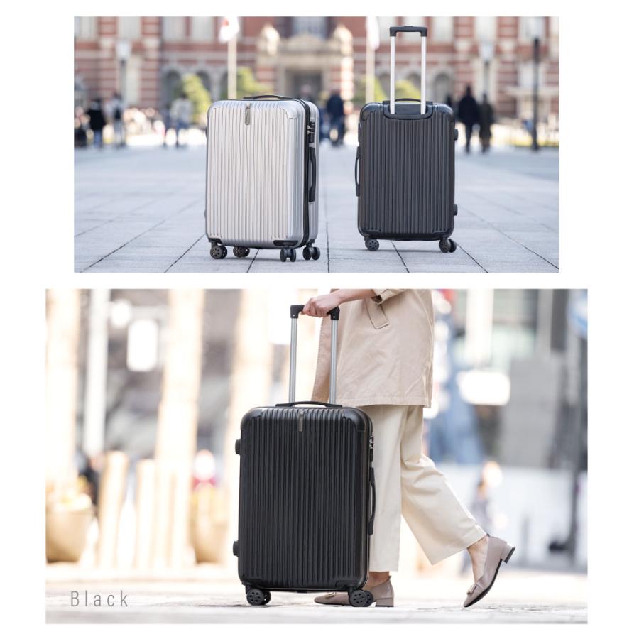 スーツケース Mサイズ キャリーケース キャリーバッグ M/MS 4-7日用 安い 軽量 ファスナー TSAロック 360度回転 ハードケース 海外 国内 旅行sc171-24｜hidemasa-store｜04