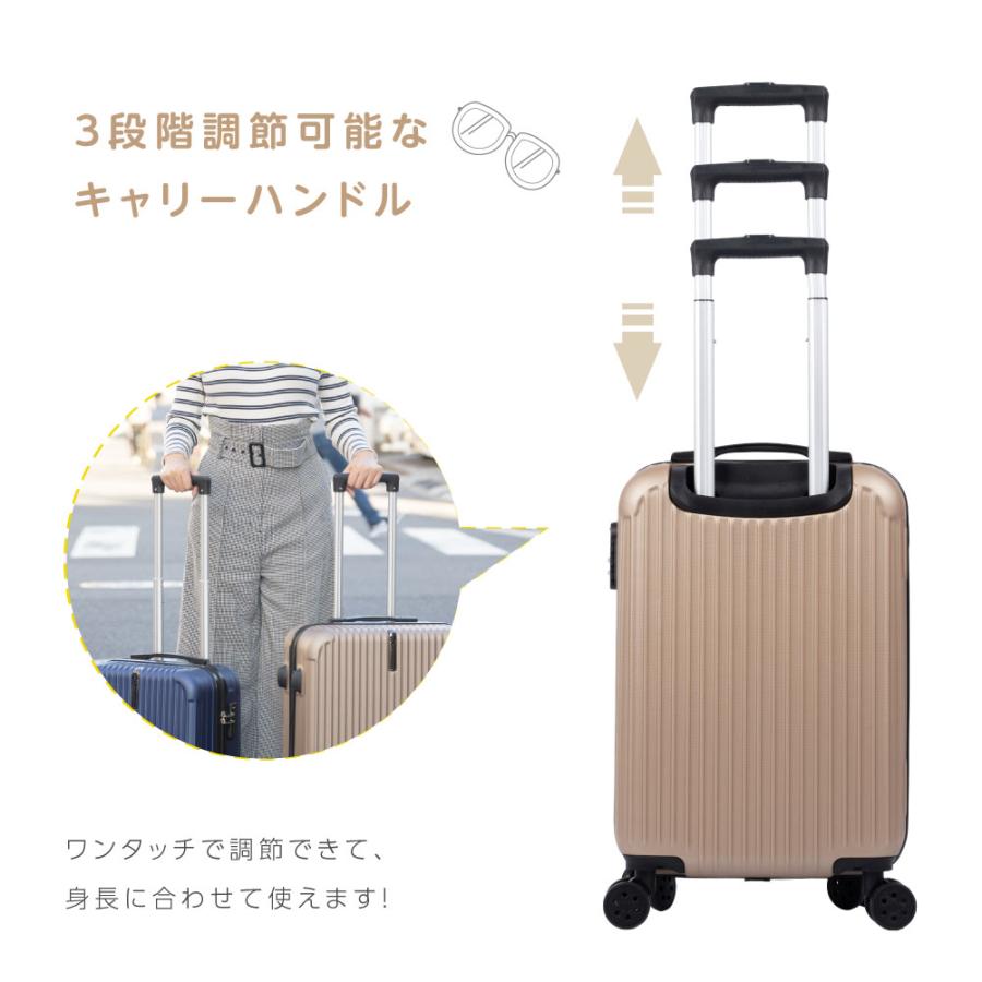 スーツケース キャリーケース ファスナー式 Sサイズ Mサイズ 大容量 4