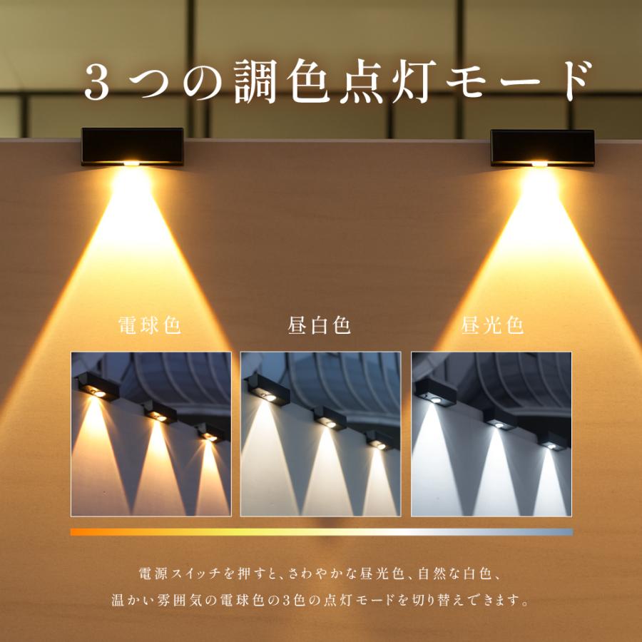 ソーラーライト 屋外 ソーラーステップライト IP65 屋外照明 夜間自動