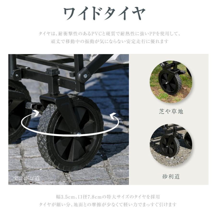 P10倍 キャリーワゴン キャリーカート アウトドアワゴン 折りたたみ 