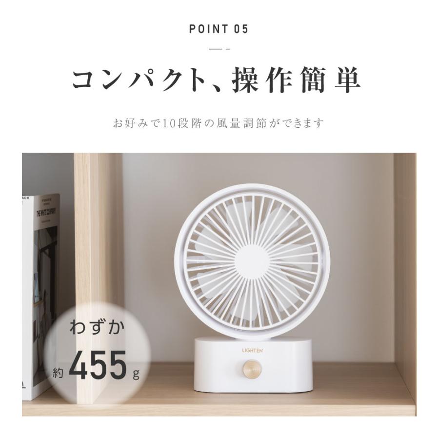 卓上扇風機 静音 風量調整 usb 充電 左右首振り コンパクト ミニ