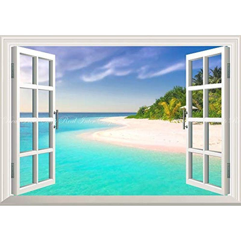 60 Off 絵画風 壁紙ポスター はがせるシール式 窓の景色 エメラルドグリーンのビーチ マヨルカ島 ピンクビーチ 地中海 窓仕様トリックアート 最適な価格 Www Sei Ba Gov Br