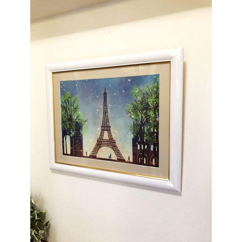 国内発送 壁飾り アート インテリア 夜景 街路樹 絵画 額 壁掛け Cm552 F4 エッフェル塔 パリ フランス 幸せ 素敵 安らぎ 癒し 名画 壁紙 Ideaimmigration Com