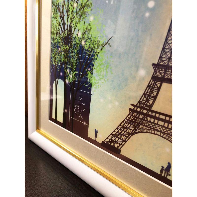 国内発送 壁飾り アート インテリア 夜景 街路樹 絵画 額 壁掛け Cm552 F4 エッフェル塔 パリ フランス 幸せ 素敵 安らぎ 癒し 名画 壁紙 Ideaimmigration Com