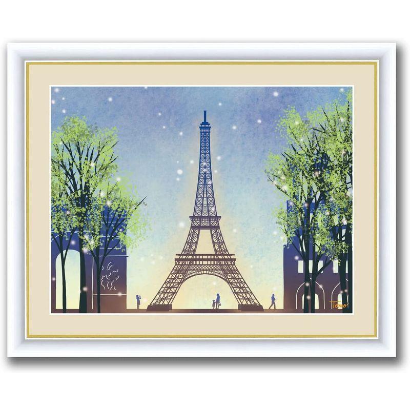国内発送 壁飾り アート インテリア 夜景 街路樹 絵画 額 壁掛け Cm552 F4 エッフェル塔 パリ フランス 幸せ 素敵 安らぎ 癒し 名画 壁紙 Ideaimmigration Com