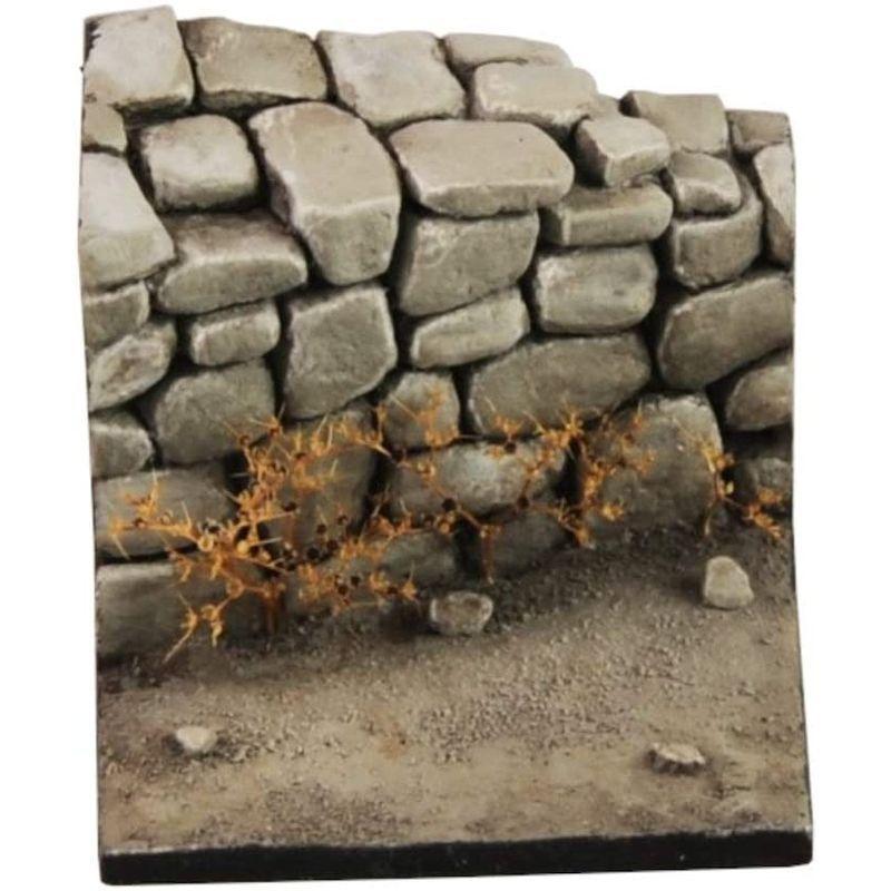 ロイヤルモデル ジオラマ素材 石垣付展示ベース 3.5×3.5 (1/35-1/32スケール対応) レジンキット RM870|hidetama|02