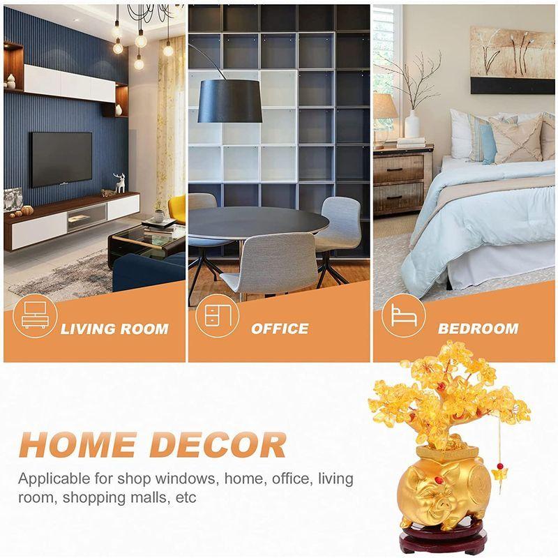 Toymytoy 金のなる木の装飾品黄金の樹脂金のなる木風水風水ホームオフィスデスクデコレーションセット幸運豚の置物像家庭用オフィステーブル Shophidetama 通販 Yahoo ショッピング