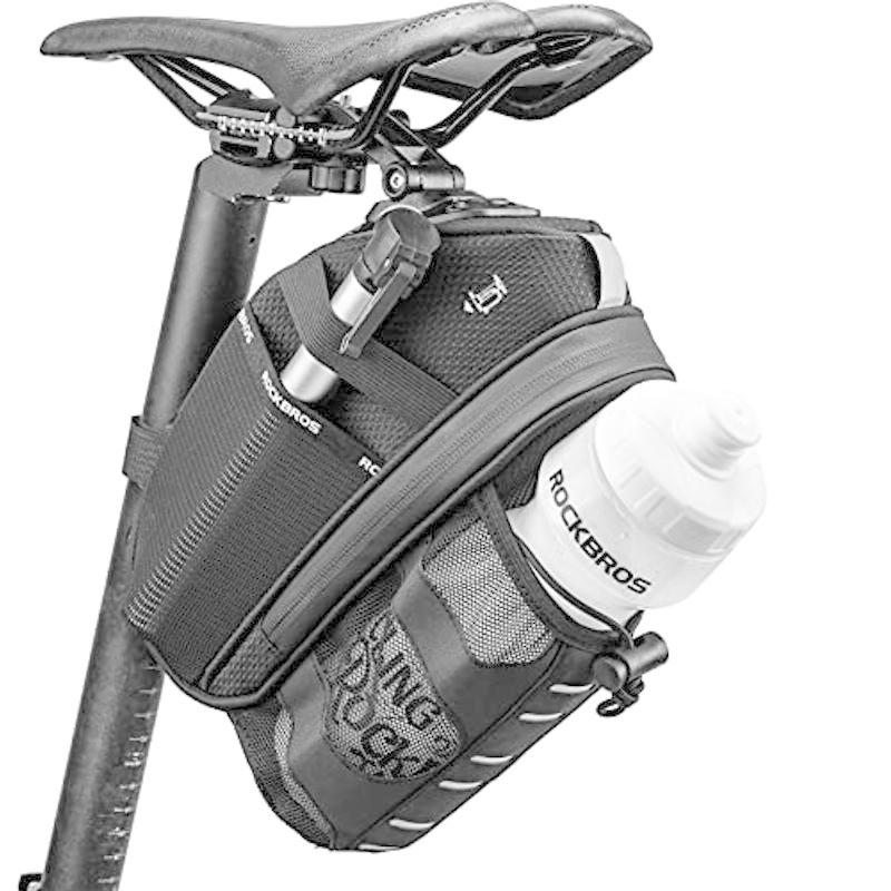 SALE/65%OFF】 サドルバッグ 自転車 ボトルホルダー 防水 反射材付き 1L 取り付け簡単 サイクリング ロードバイク MTB クロスバイク ROCKBROS(ロックブロス)サドルバッグ 自転車 ボトルホルダー 防水 反射材付き 1L 取り付け簡単 サイクリング ロードバイク MT