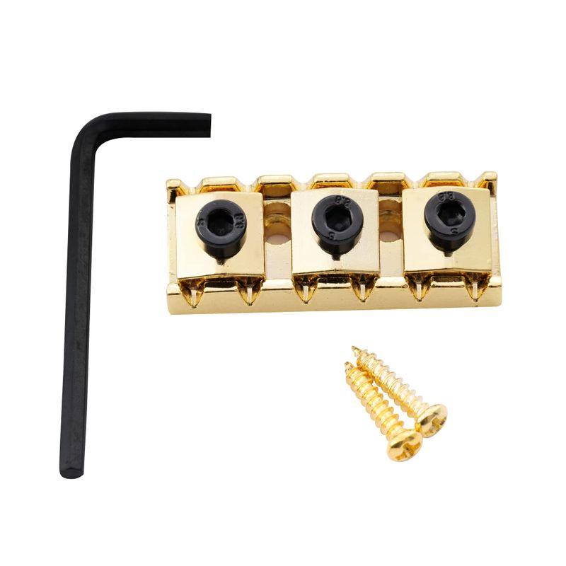 Musiclily 42mm ギターロックナット フロイドローズトレモロ用 、ゴールド 2023041508201000251