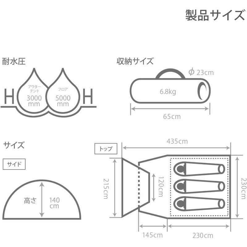送料無料 DOD(ディーオーディー) ライダーズタンデムテント 2-3人用 広い 前室 ツーリング フェス ワンタッチテント グランドシート標準付属 【RIZ7609438171】(26895円)