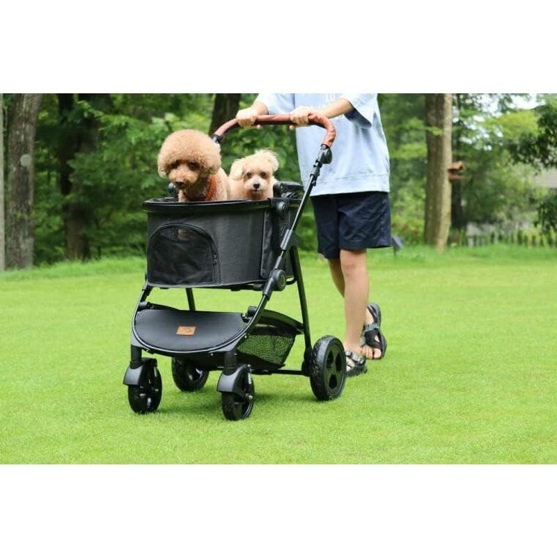 Hakusan(ハクサン) ドッグカート ファーストストローラーMINI (ワンサイズ， ブラックグレイ×ブラウン) ハクサン ドッグカート ファーストストローラーMINI ワンサイズ， ブラックグレイ×ブラウン