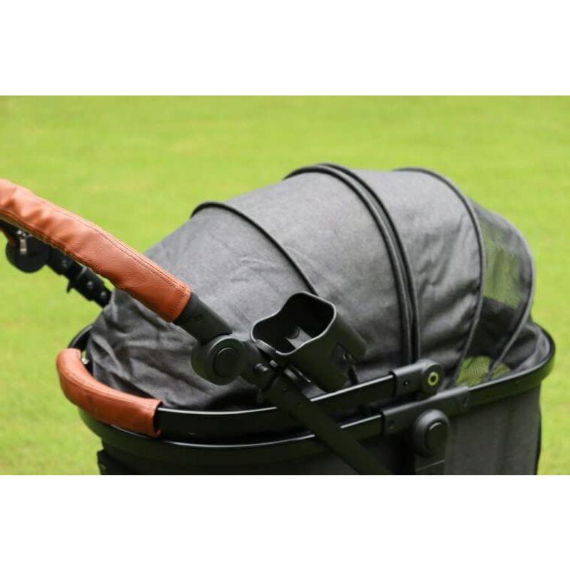 Hakusan(ハクサン) ドッグカート ファーストストローラーMINI (ワンサイズ， ブラックグレイ×ブラウン) ハクサン ドッグカート ファーストストローラーMINI ワンサイズ， ブラックグレイ×ブラウン