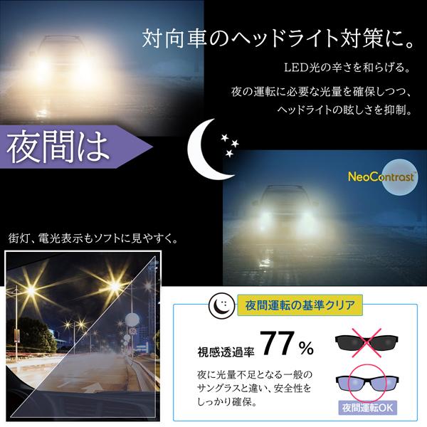 アンダーリム 逆ナイロール 度付きサングラス 夜の運転 メガネ 薄い色 ちょい悪 限定品 バイク 紫竜 ネオコントラスト ハーフリム ドライブ Uvカット