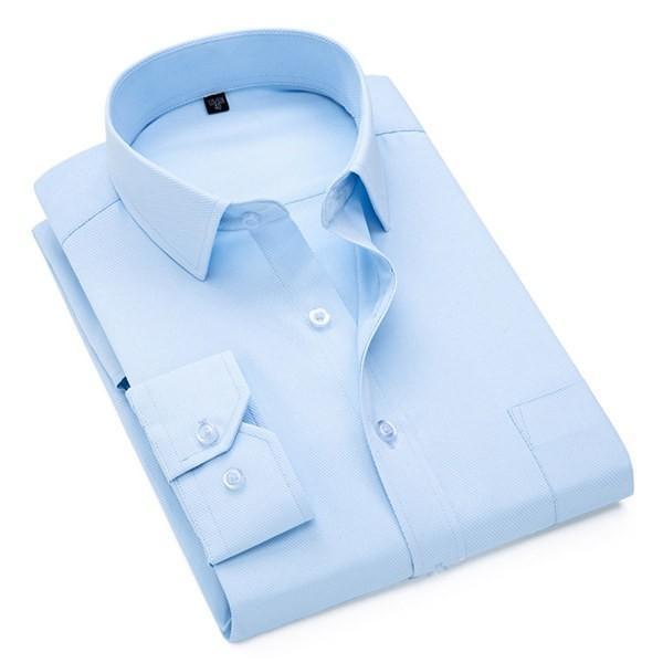 長袖ワイシャツ メンズ ワイシャツセット 紳士用 スリム ノーマル 綿混素材 形状記憶 形態安定 白 ホワイト ブルー ボタンダウン｜hideya｜06
