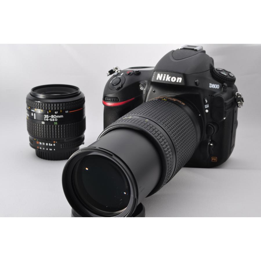 Nikon ニコン D800 標準＆超望遠ダブルズームセット 美品 SDカード 