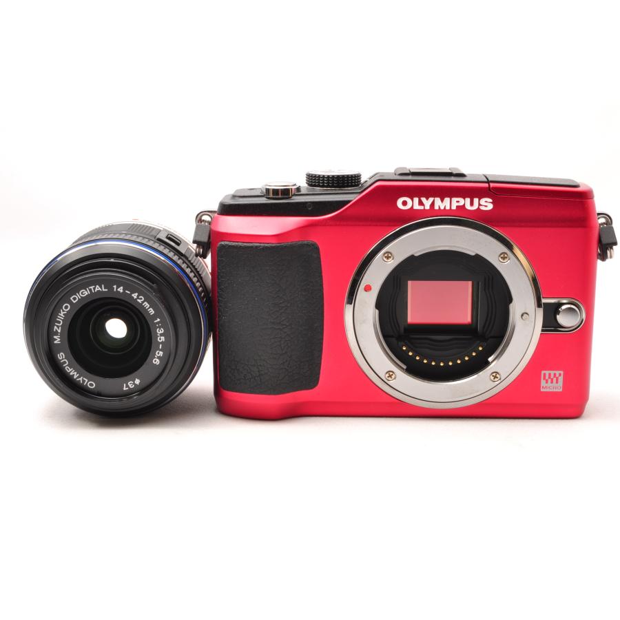 オリンパス ミラーレス OLYMPUS ペン E-PL2 レンズキット レッド 中古 SDカード付き｜hideyoshi-camera｜02