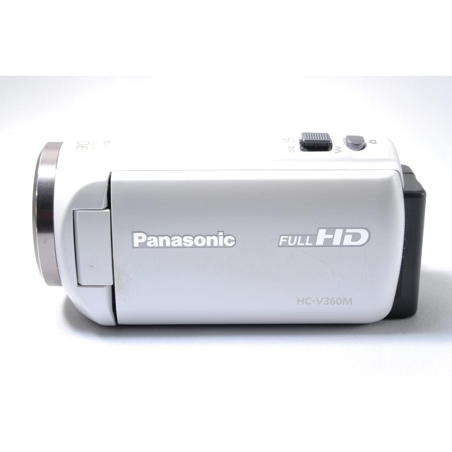 【美品】Panasonic ビデオカメラ HC-V360M ホワイト Amazon | パナソニック HDビデオカメラ V360MS 16GB 高倍率90倍