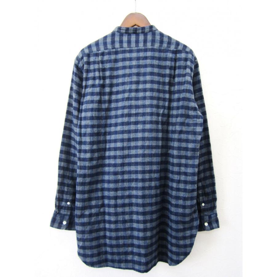 Manual Alphabet マニュアルアルファベット　シャギーチェックロングシャツ_NAVY×GRAY | MANUAL ALPHABET | 02