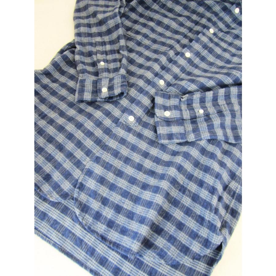 Manual Alphabet マニュアルアルファベット　シャギーチェックロングシャツ_NAVY×GRAY | MANUAL ALPHABET | 04
