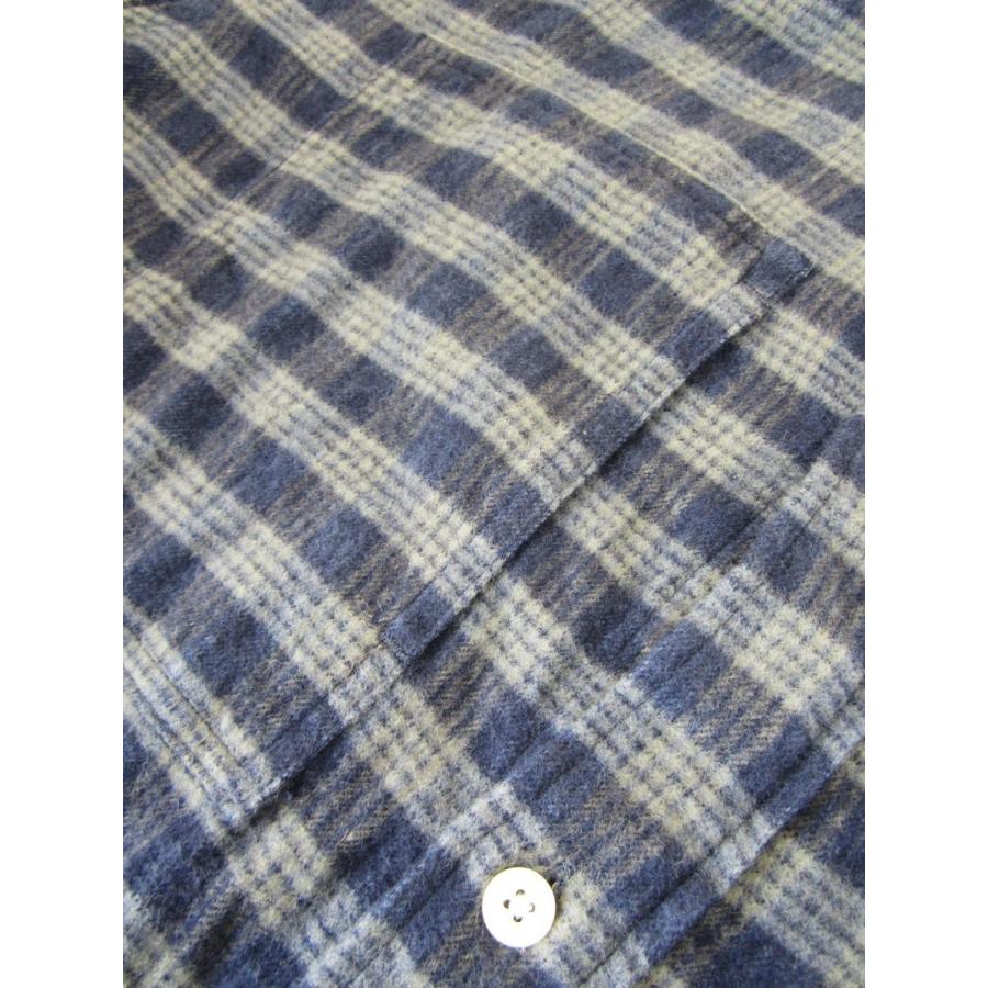 Manual Alphabet マニュアルアルファベット　シャギーチェックロングシャツ_NAVY×GRAY | MANUAL ALPHABET | 05