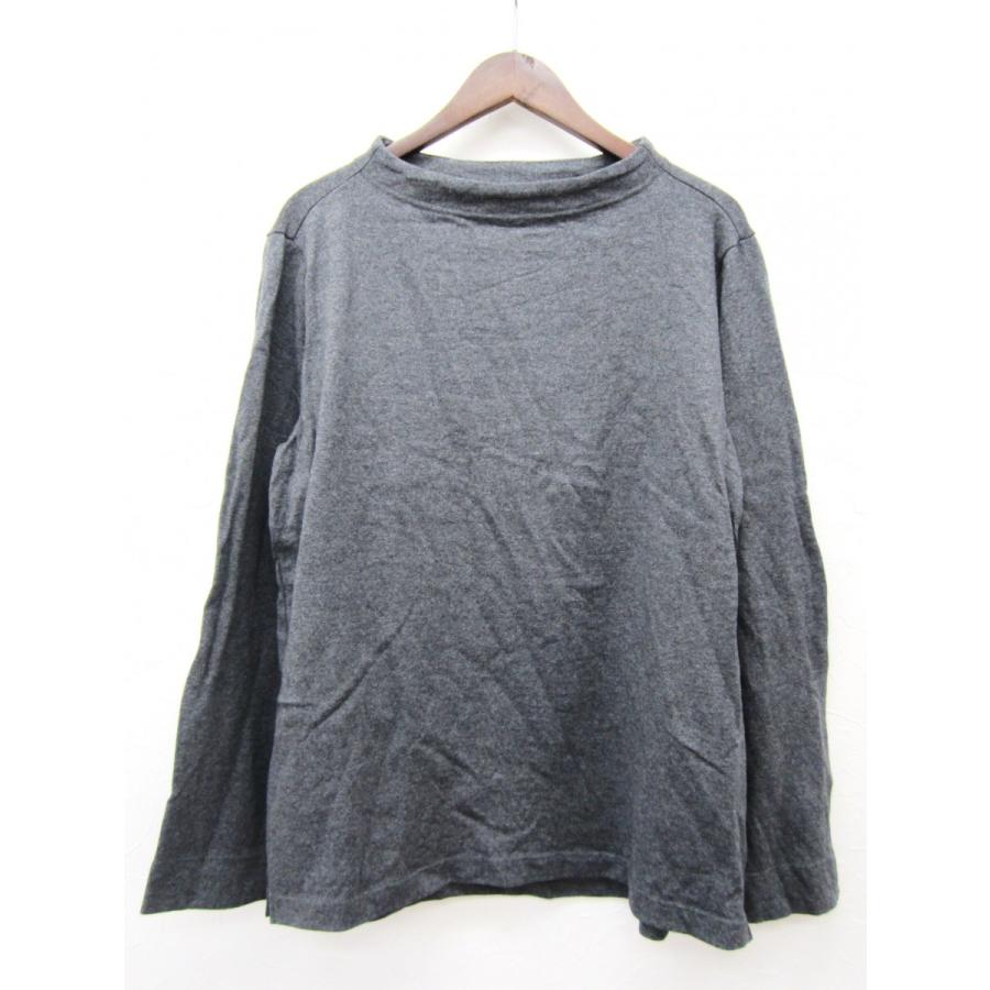 nisica ニシカ ガンジーネックカットソー 長袖 Ｔシャツ 無地_GRAY