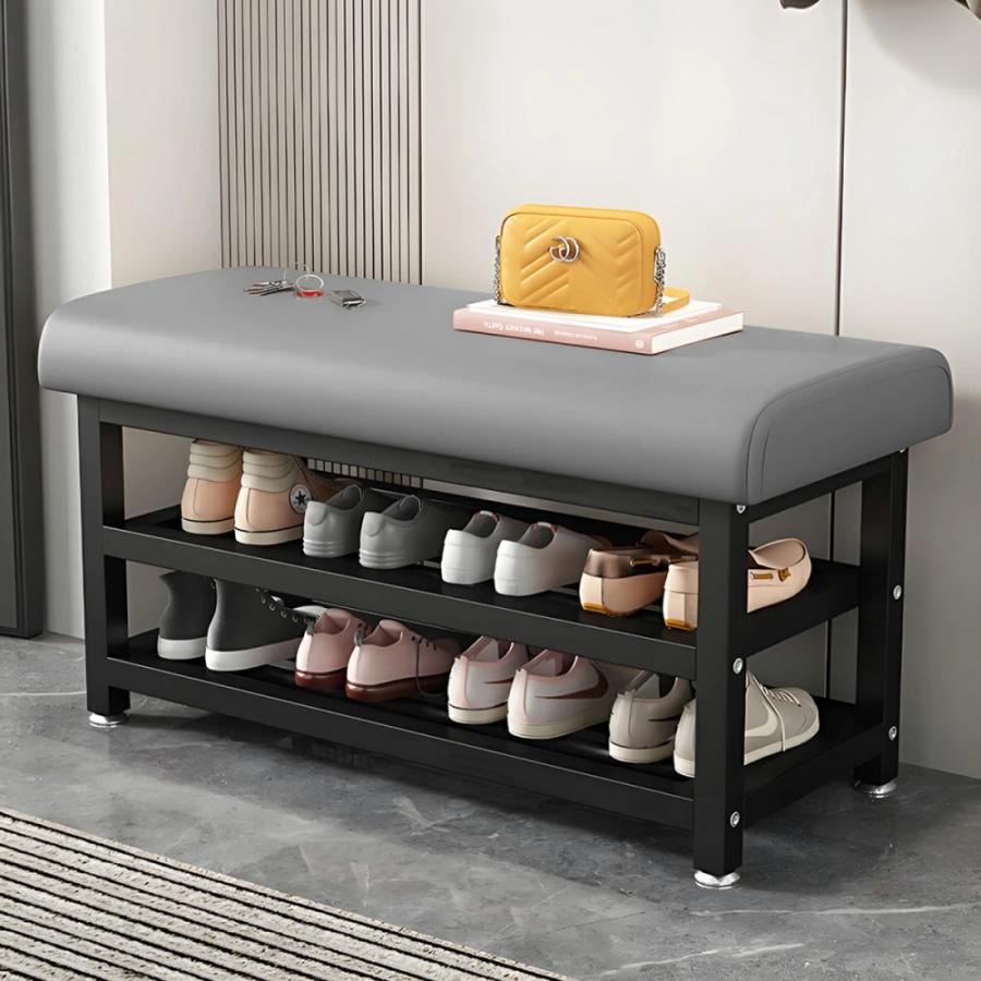 玄関ベンチ シューズラック 3段式 幅60cm 80cm 100cm 収納ベンチ 座面