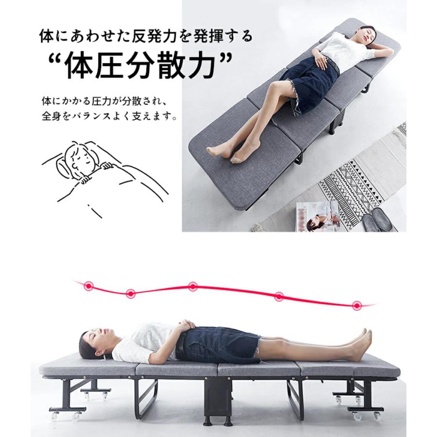 折りたたみベッド シングルベッド 小型ベッド 折り畳みベッド ベッド