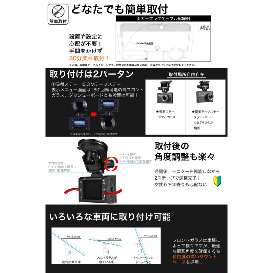 HDR FULL HD ドライブレコーダー higashi ドライブレコーダー ドラレコ 今だけ16GB SDカードプレゼント