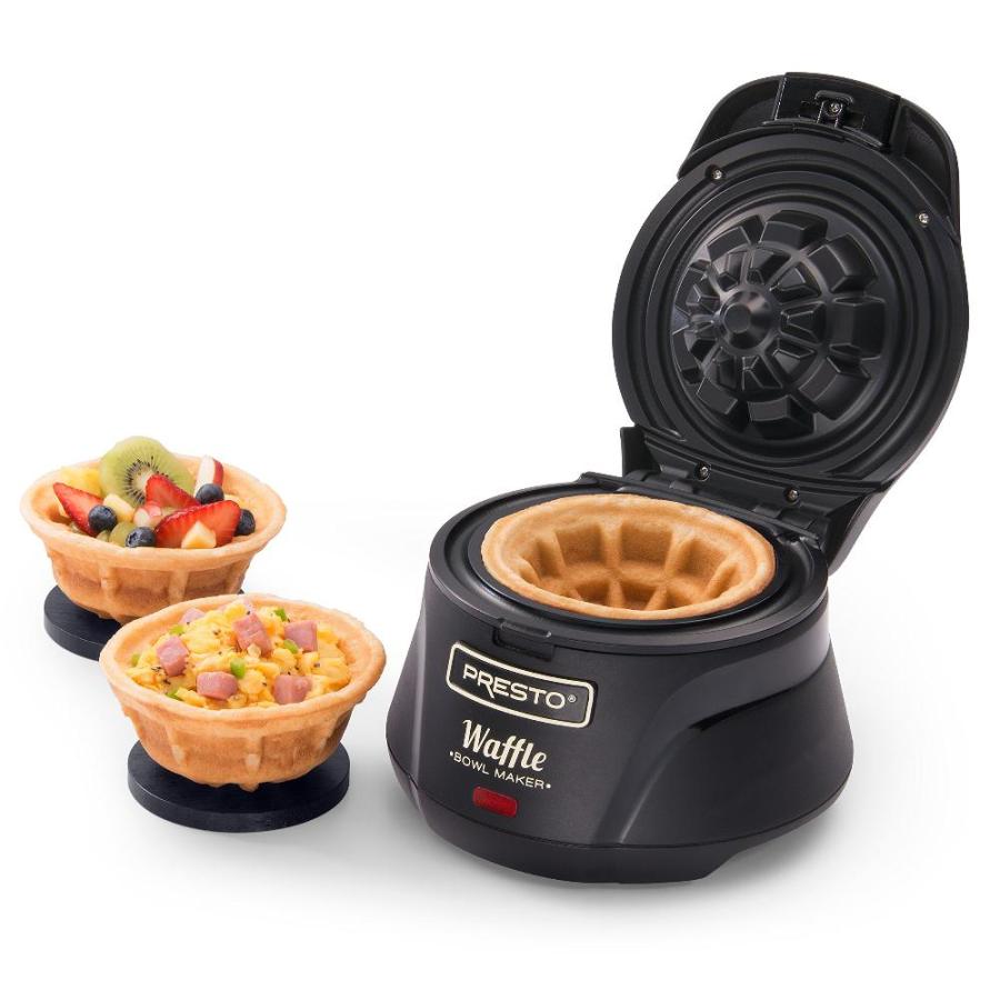 Presto　03500　Belgian　Waffle　9.3　Maker,Black,　Bowl　8.25　x　5.25　inches　x