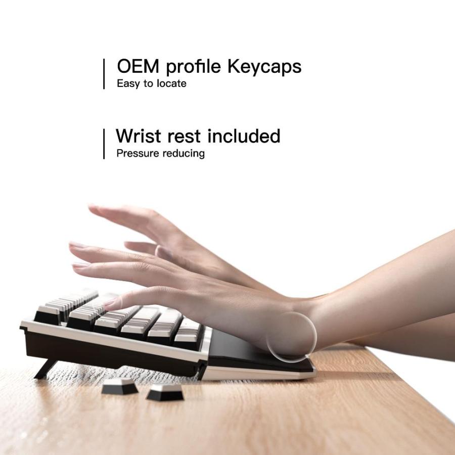 高い Hexgears X5 Wireless Mechanical Keyboard with Kaihl Box Blue Switch， Dark K