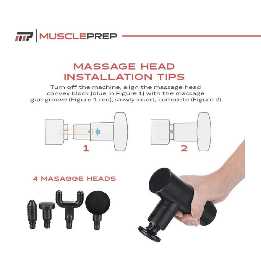 MusclePrep Portable Mini Massage Gun - Very Quiet Muscle Therapy