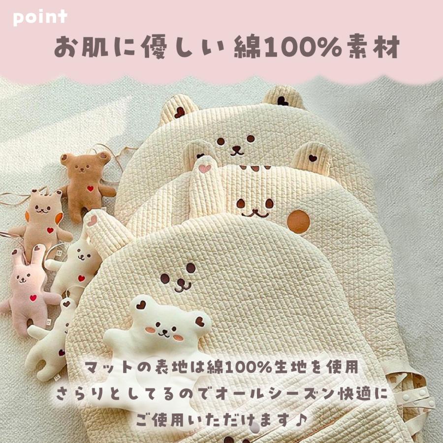 イブルマット プレイマット ベビーマット おしゃれ お昼寝マット 厚手 赤ちゃん お昼寝 マット リビング イビル 韓国 キルティング 折りたたみ | ブランド登録なし | 05