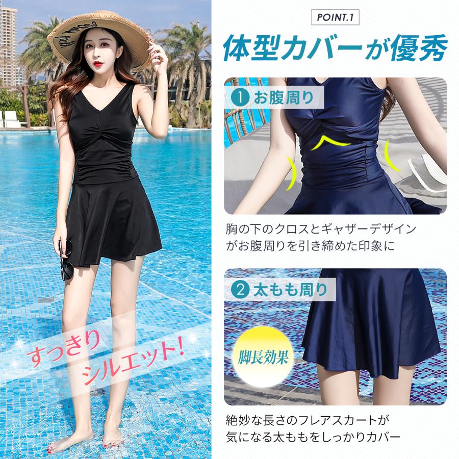 5☆好評 レディース 大きい 水着 3L 黒 ゆったりサイズ 足長効果 体形カバー ゆったりサイズ 3L 水着 黒 体形カバー レディース ゆったり 足長効果