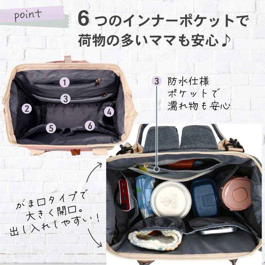 マザーズリュック 大容量 軽量 ポケット 2way マザーズバッグ リュック