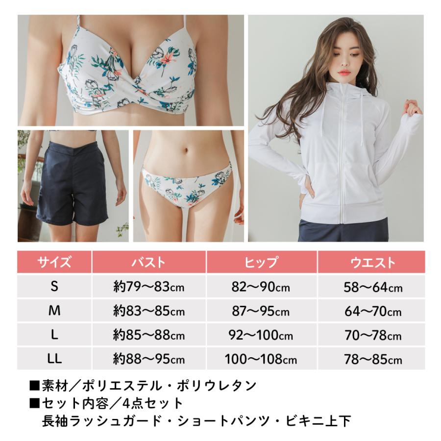 ラッシュガード レディース 水着 体型カバー 上下 セット 20代 30代 40