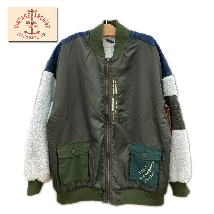 ライムインク Lime inc. MIXボアリバーシブルMA-1 24104315【F