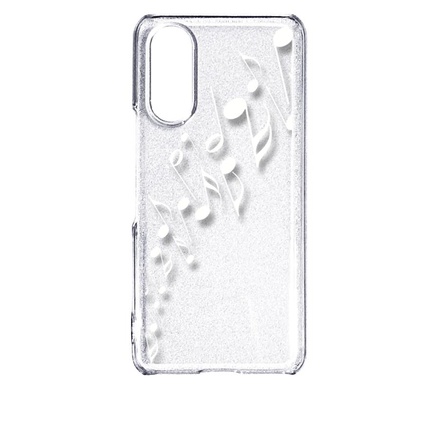 arrows We2 F-52E アローズウィー2 クリア ハードケース 音符(ホワイト