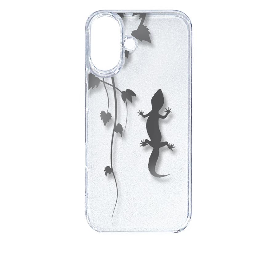 iPhone16 アイフォン16 クリア ハードケース アニマル 爬虫類 トカゲ