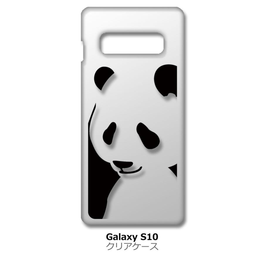 Galaxy S10 SC-03L/SCV41 クリア ハードケース パンダ シルエット
