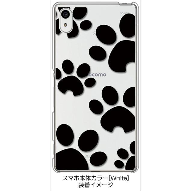 SO-03G/SOV31/402SO Xperia Z4 エクスぺリア docomo au softbank  クリア ハードケース 肉球 犬 猫 ブラック 大 カバー カスタム ジャケット｜high｜05